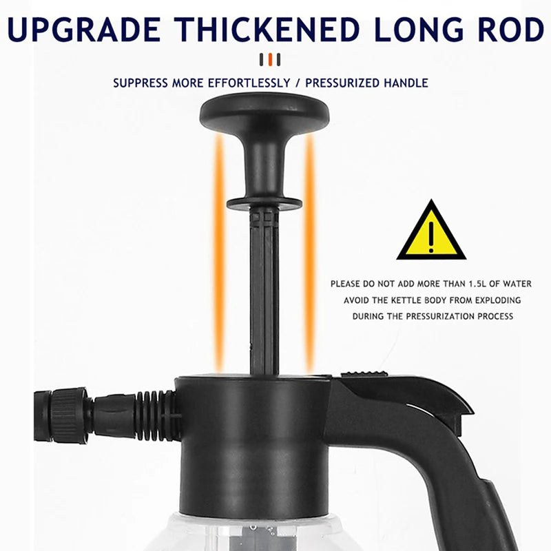 Car wash Hand Pump Foam Sprayer with 3 Types of Nozzle Hand Pneumatic Car Wash Spray Bottle