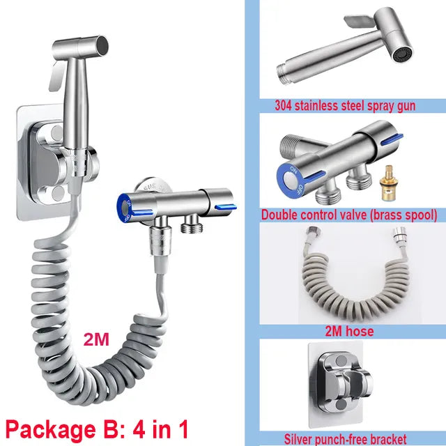 Bidet Stainless Steel Spray Gun Self Cleaning