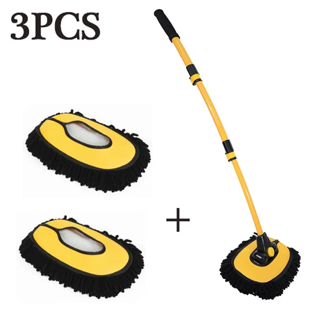 New Car Wash Mop Cleaning Brush Long Handle Cleaning Mop Retractable Bent Bar Car Wash Brush Car Cleaning Tools