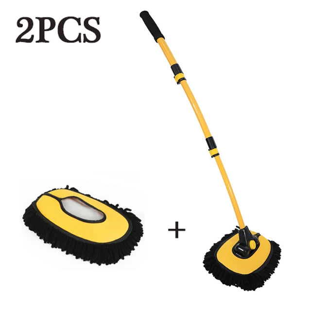 New Car Wash Mop Cleaning Brush Long Handle Cleaning Mop Retractable Bent Bar Car Wash Brush Car Cleaning Tools