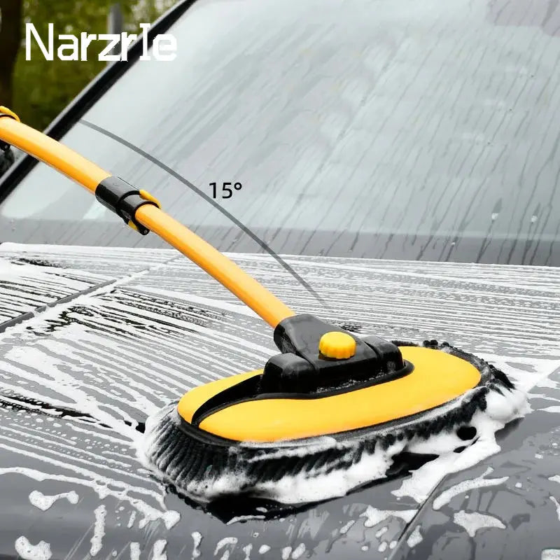 New Car Wash Mop Cleaning Brush Long Handle Cleaning Mop Retractable Bent Bar Car Wash Brush Car Cleaning Tools