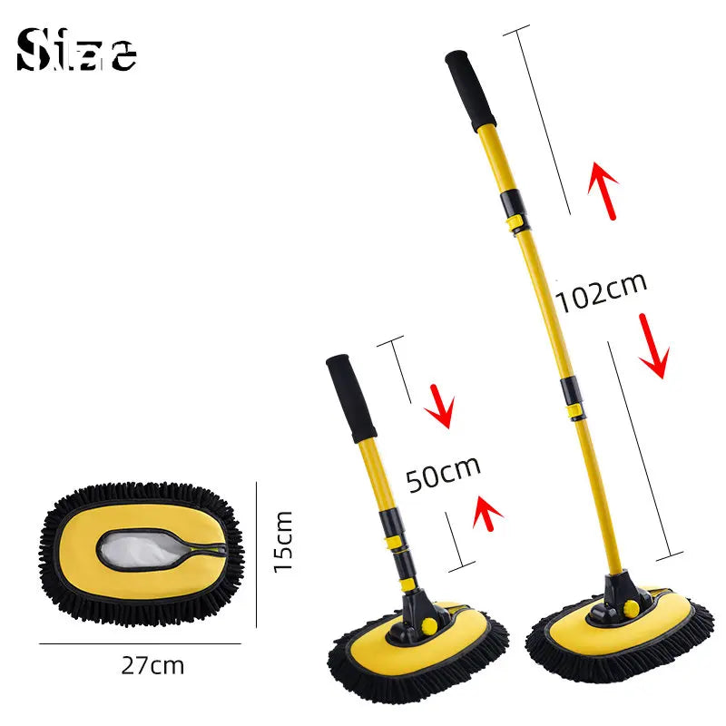 New Car Wash Mop Cleaning Brush Long Handle Cleaning Mop Retractable Bent Bar Car Wash Brush Car Cleaning Tools