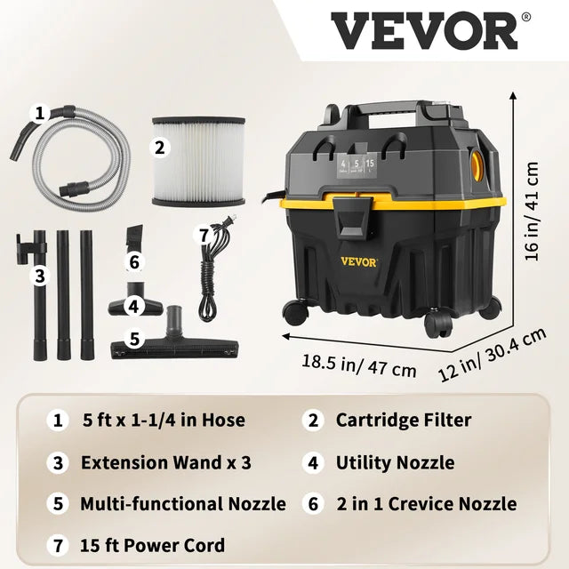 Wet and Dry Vacuum Cleaner for Car & Home Appliance 800W/1200W Power Strong Suction Vacuum Cleaner & Air Blower